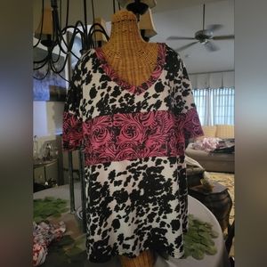 Cowboy western Crazy Train Cowprint shirt